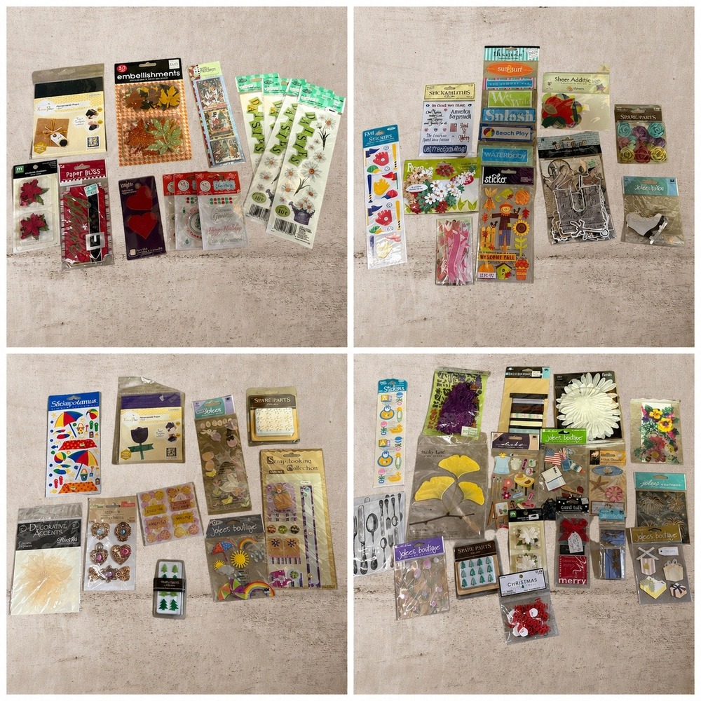 Lot Scrapbook Stickers Junk Journal Embellishments Jolees Boutique Sticko Mixed